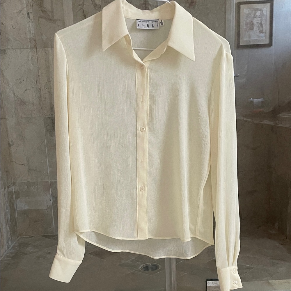 Pale Yellow sheer blouse